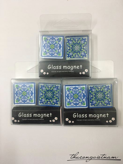 Con dấu Glass magnet hoa văn 1
